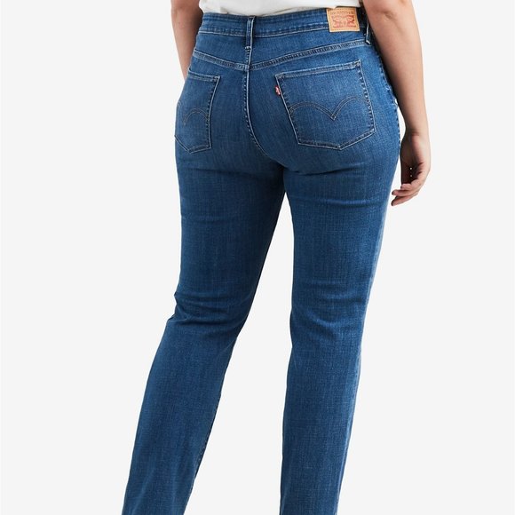 Levi's Plus Size 414 Distressed Straight Jeans - Picture 2 of 5